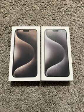 Apple iPhone 15 Pro Max (Graphite / Silver) 
-BOXES ONLY-